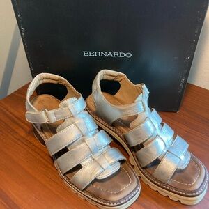 Bernardo Metallic Silver Sandals